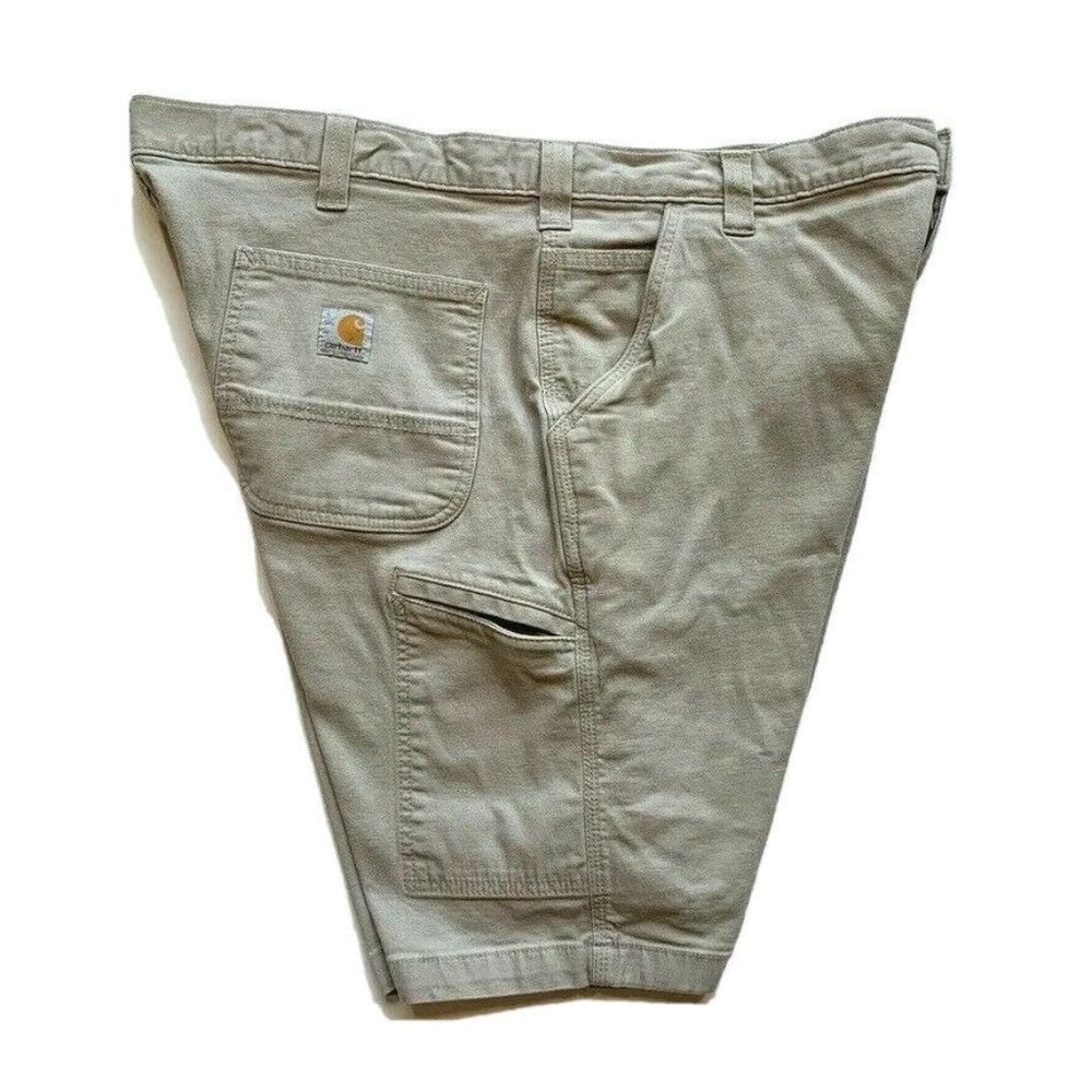 Carhartt Cargo‎ Shorts Mens 40 Canvas Relaxed Fit Stretch Utility Outdoor Khaki - Picture 3 of 12